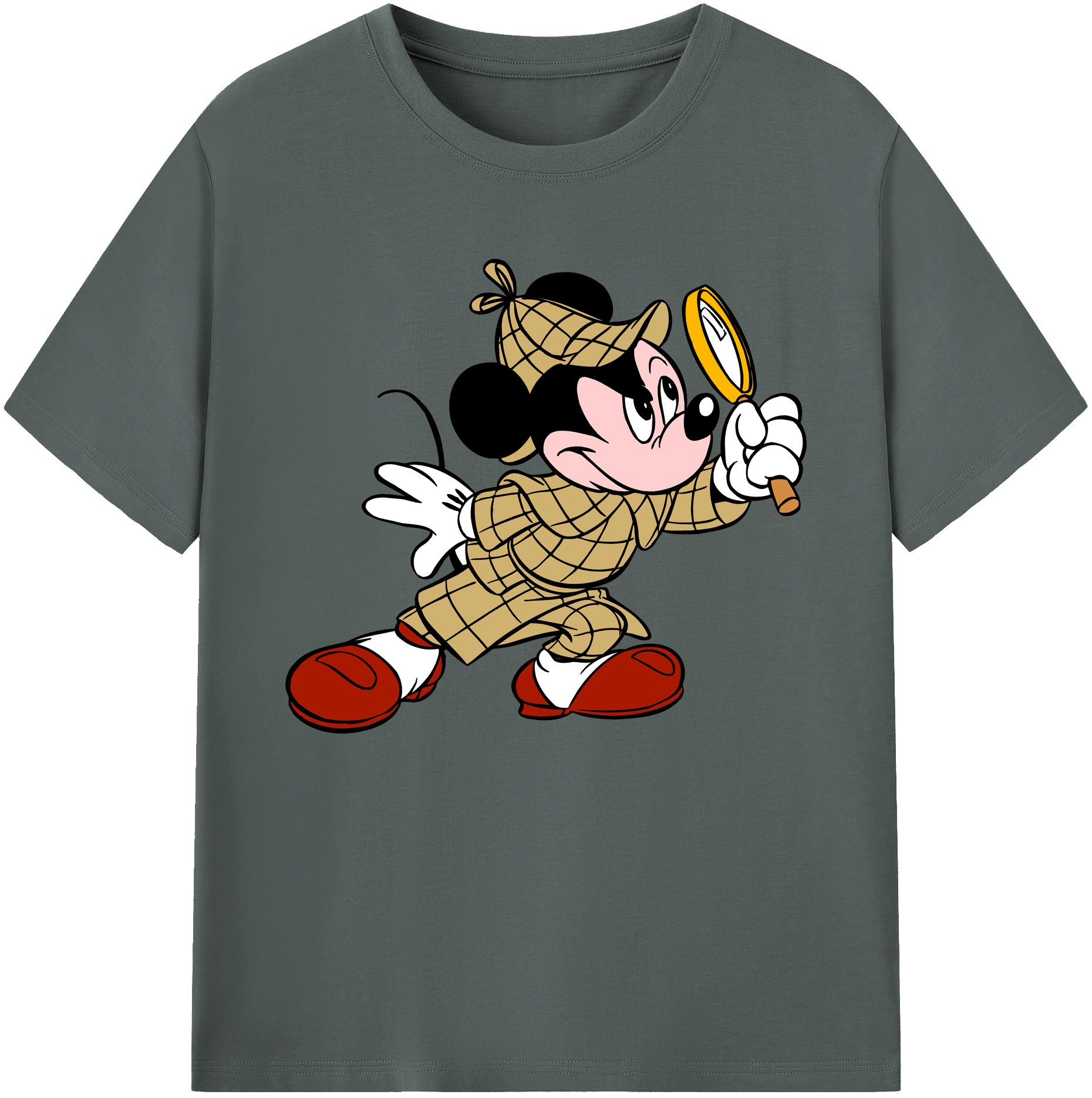 ミッキーマウス Mickey Mouse 綿100％ メンズ半袖Tシャツ｜肌触りやわらか＆通気性